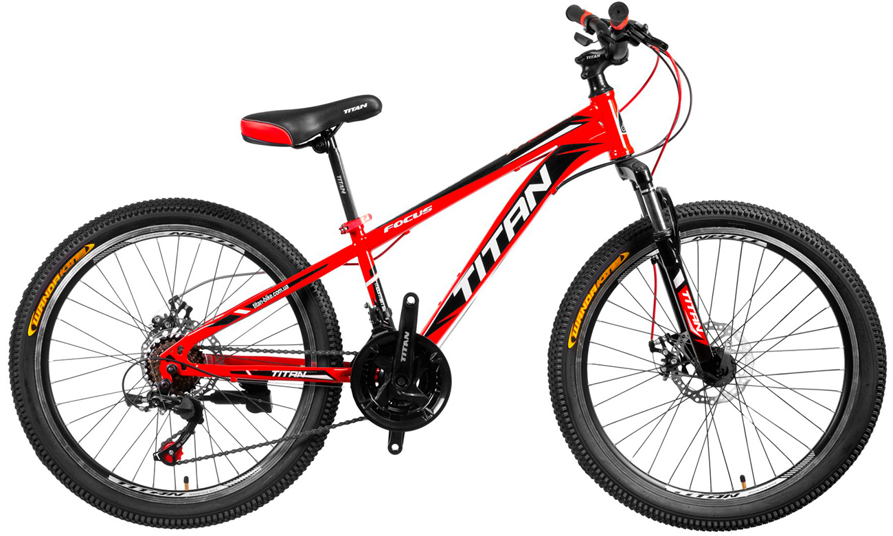 Фотографія Велосипед Titan Focus 26" (2020) 2020 Червоно-чорний 